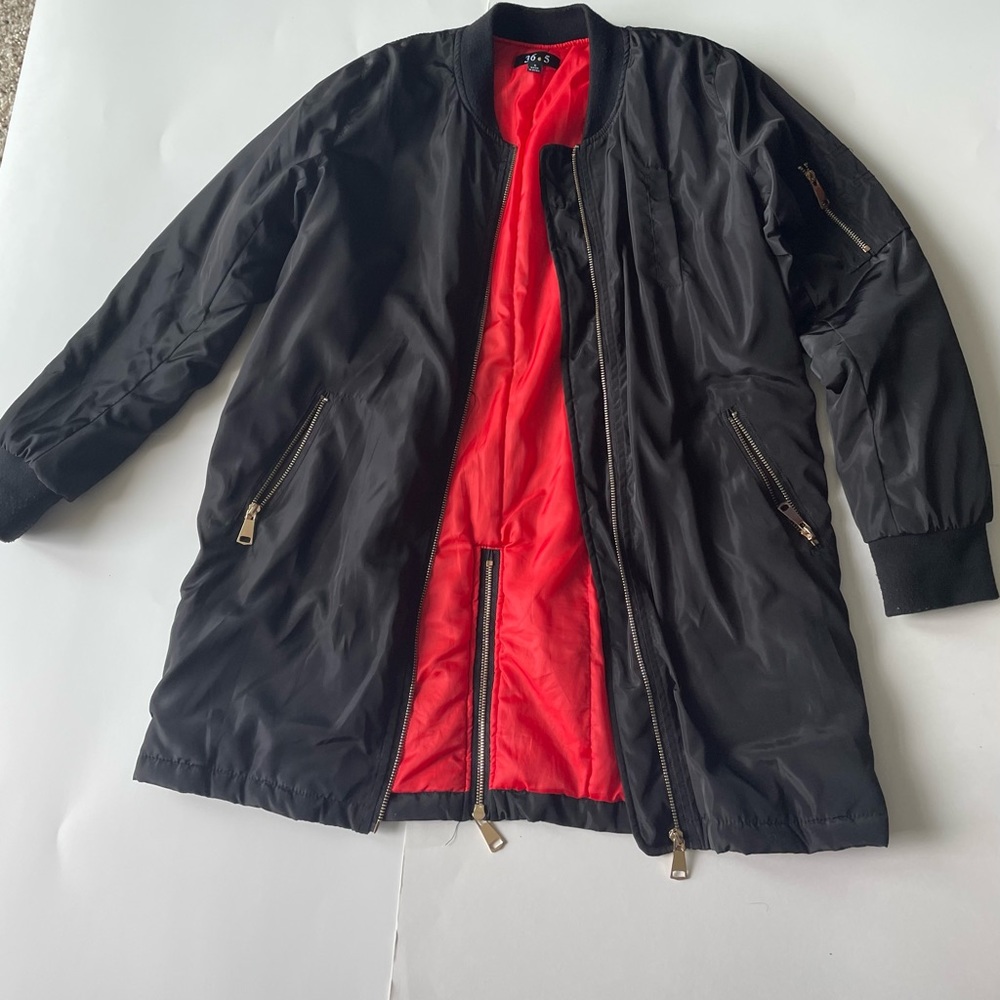 Women’s Longline Bomber Military Flight Jacket